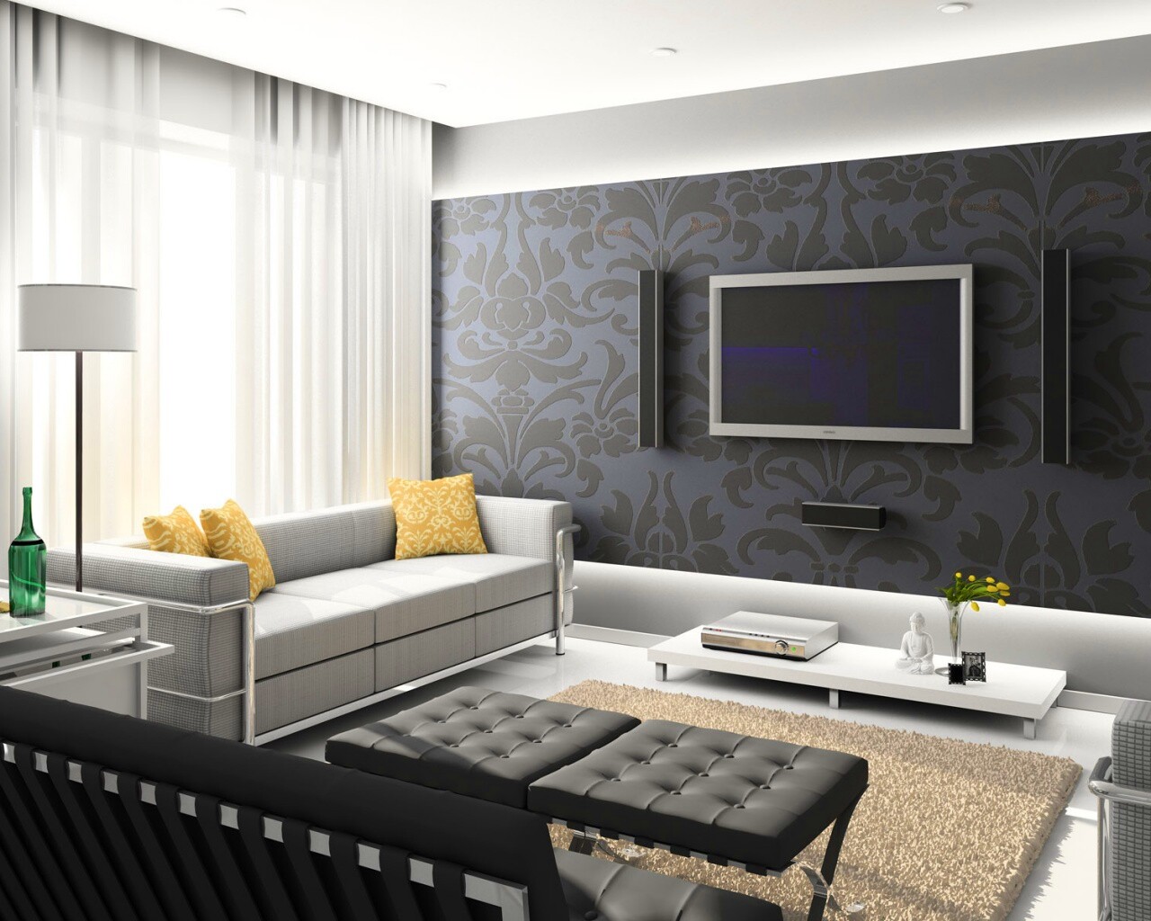 Современная комната обои