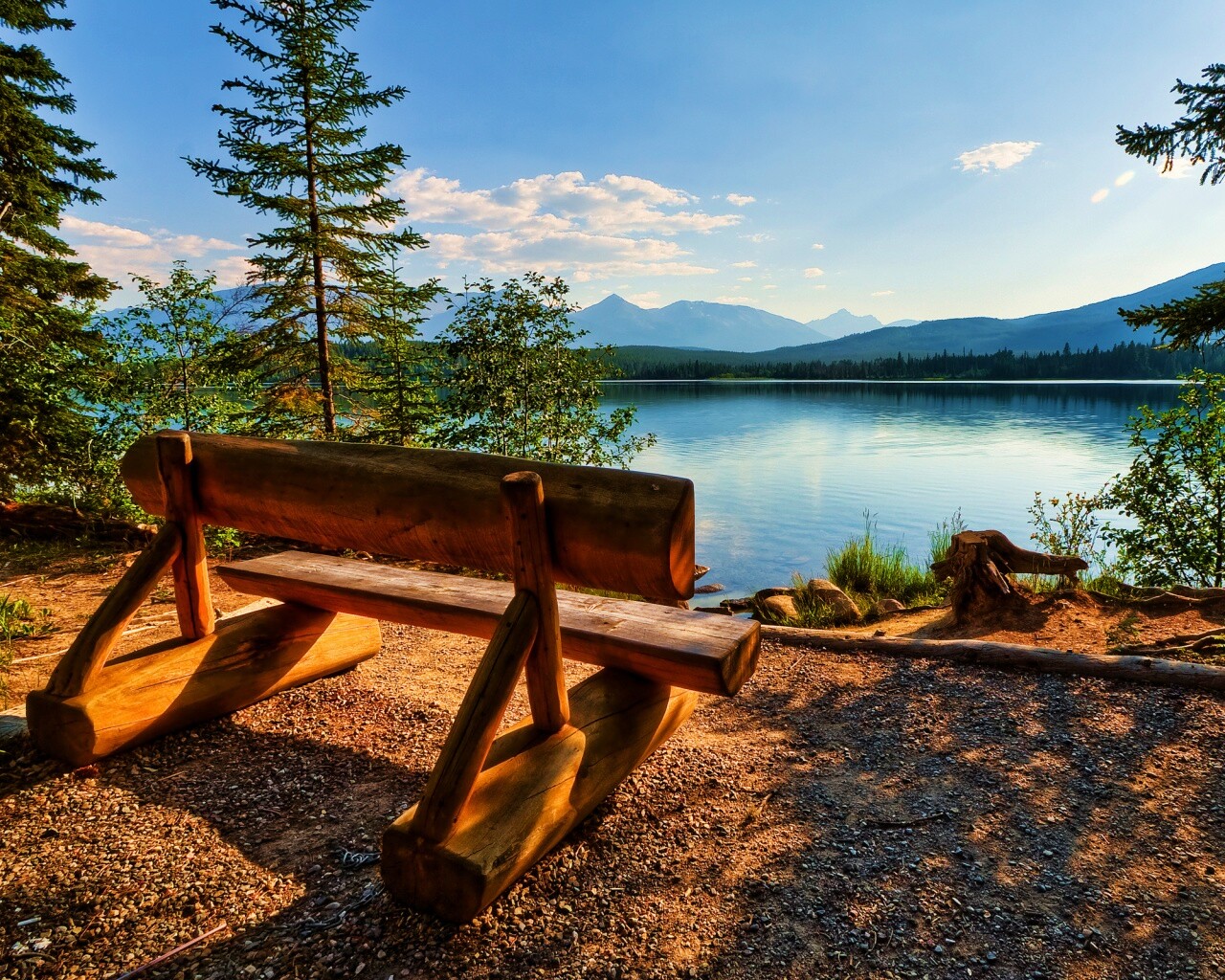 Скамейка обои