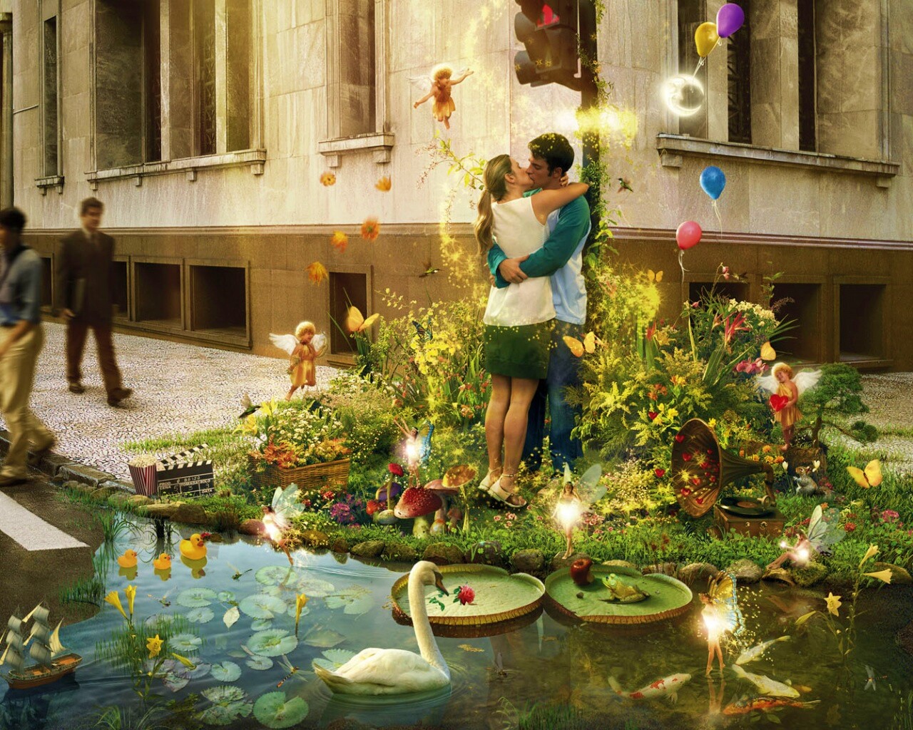 Волшебный поцелуй обои