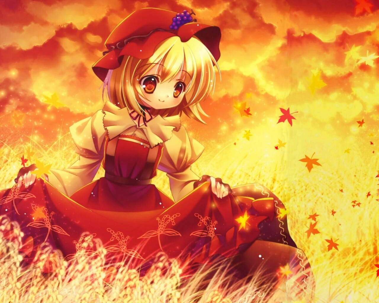 Девочка в поле обои