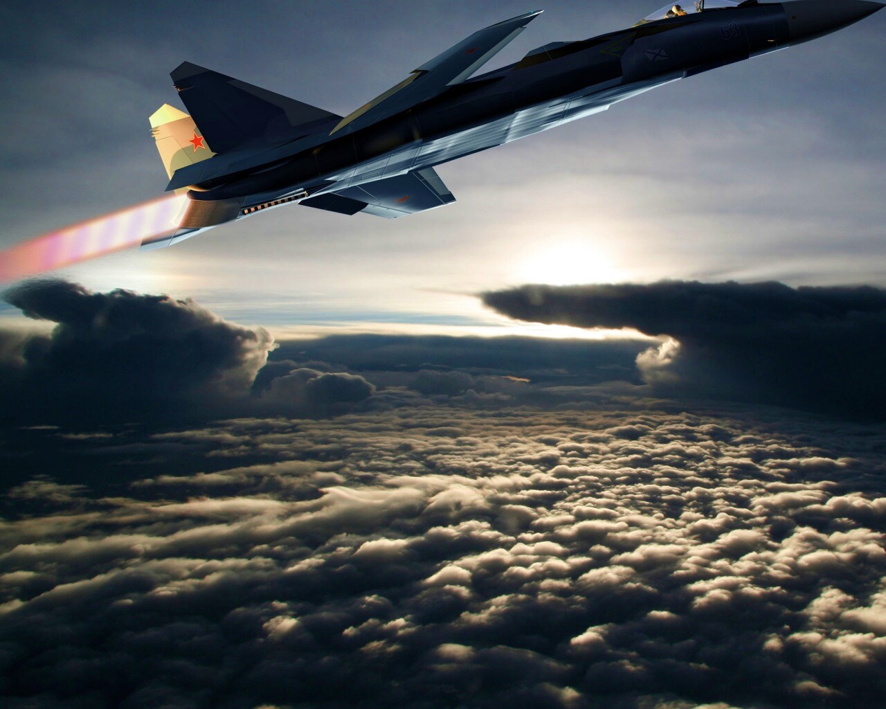 Истребители в небе обои