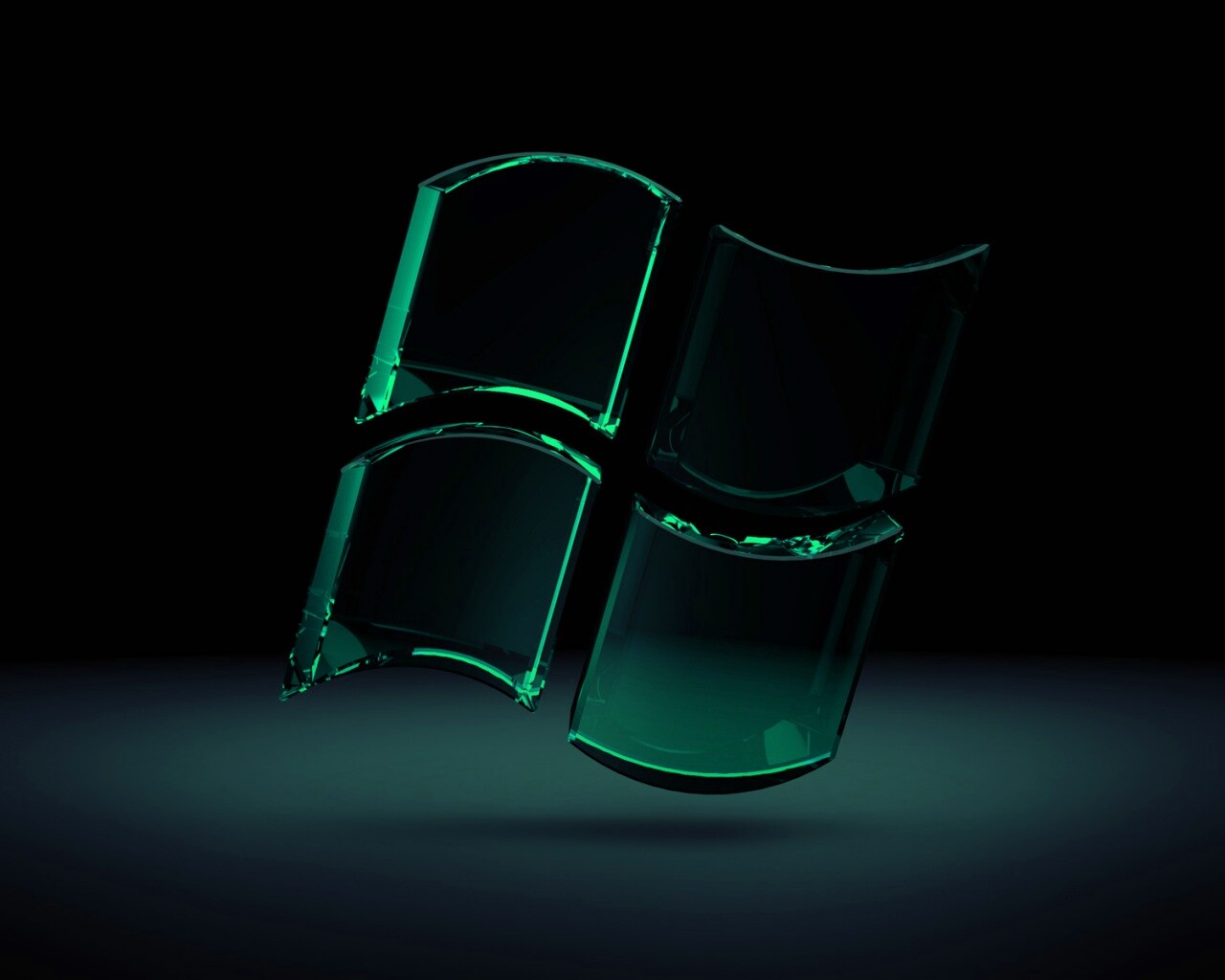 Логотип Windows из стекла обои