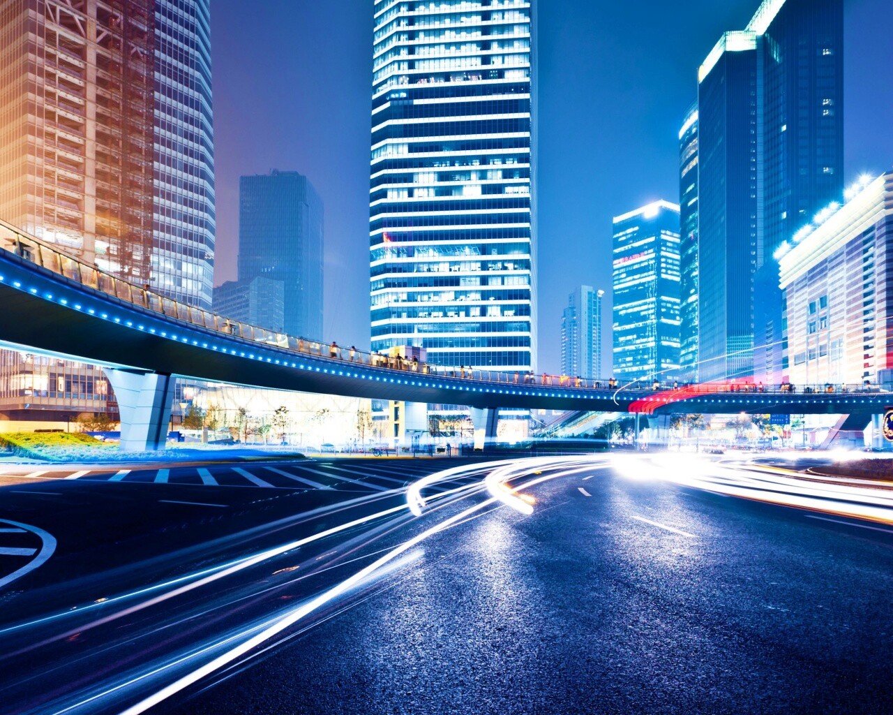 Ночной мегаполис обои