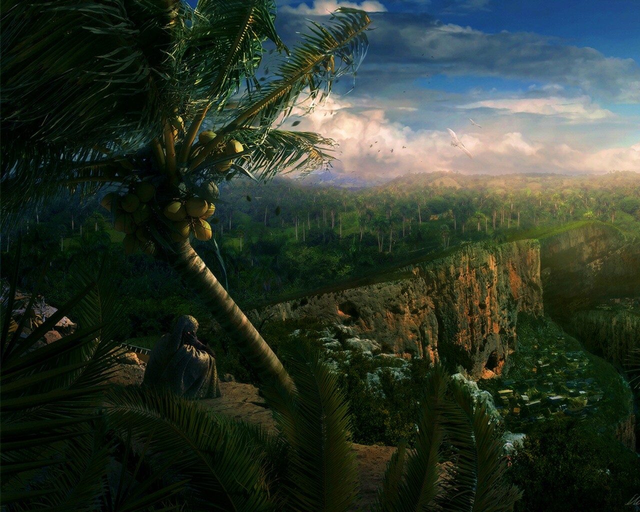 Вид на джунгли обои