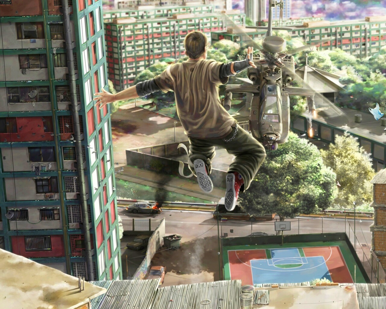 Прыжок обои