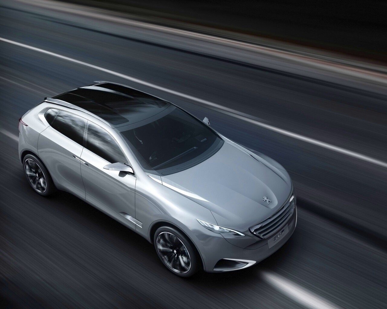 Концепт пежо на трассе обои