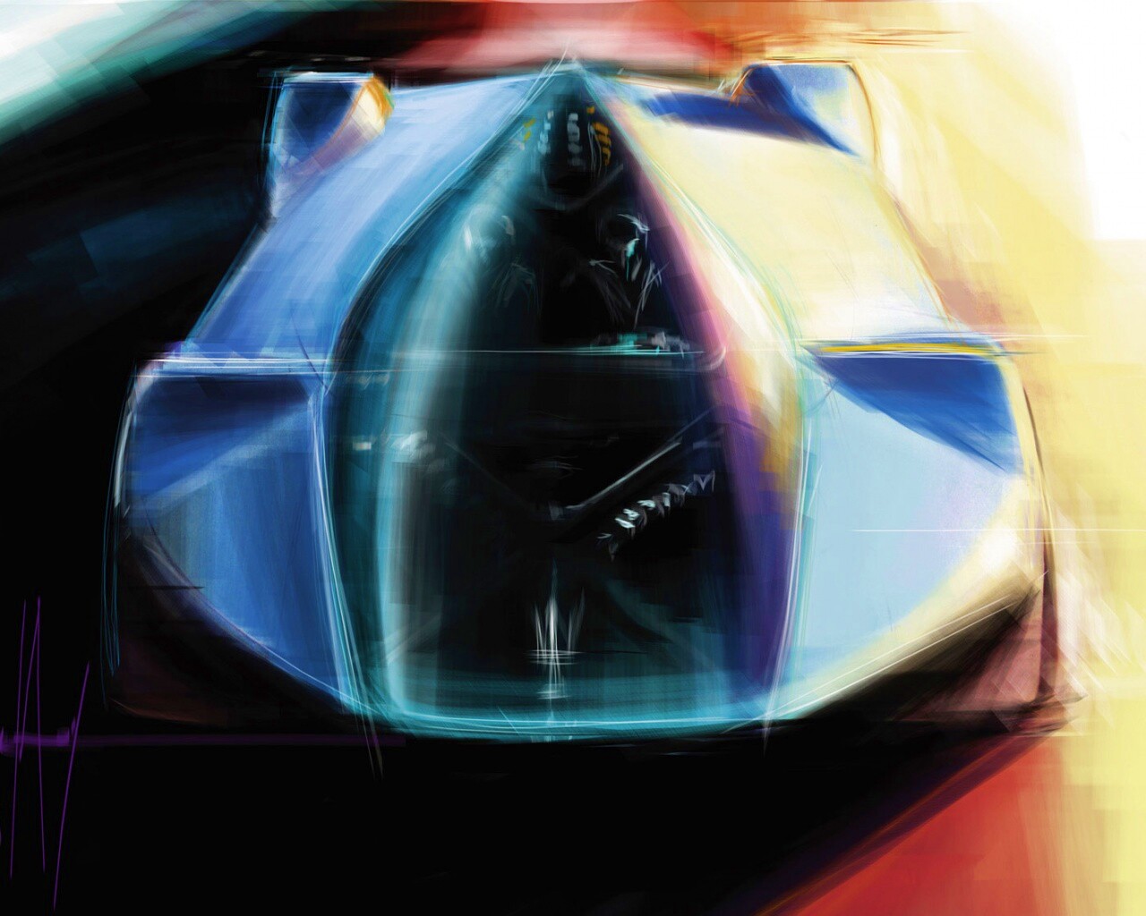 Зарисовка Maserati Birdcage обои