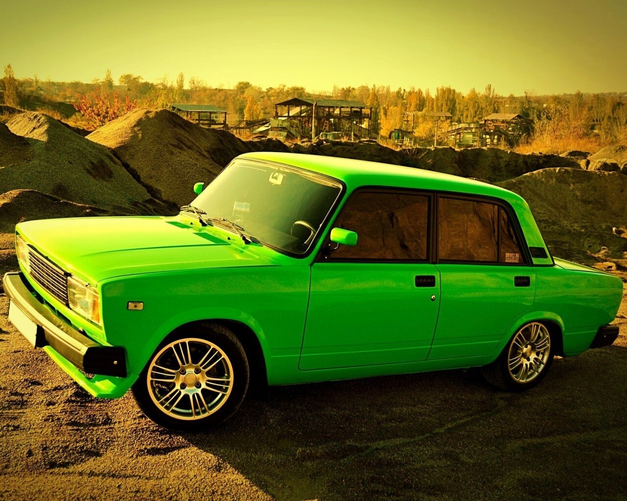 Кислотные жигули обои