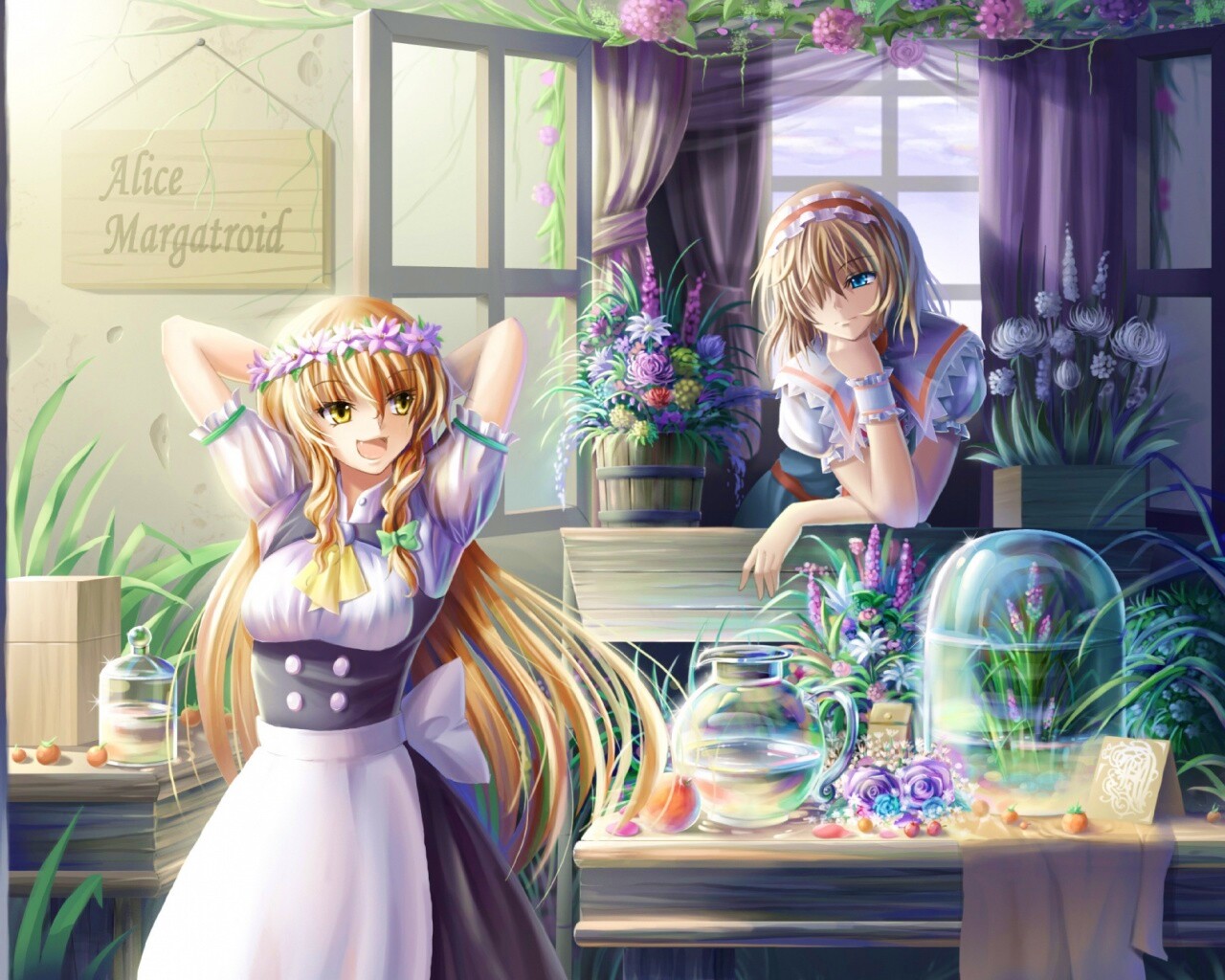 Анимешное утро обои