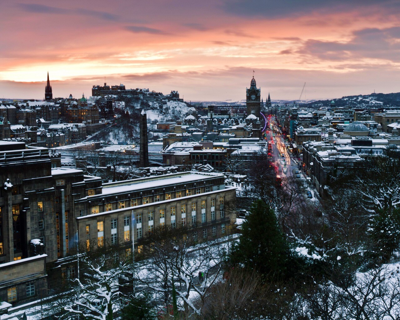 Вид на Эдинбург обои