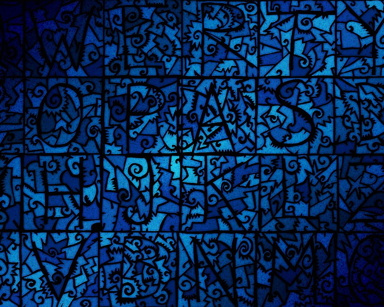 Витражные буквы обои