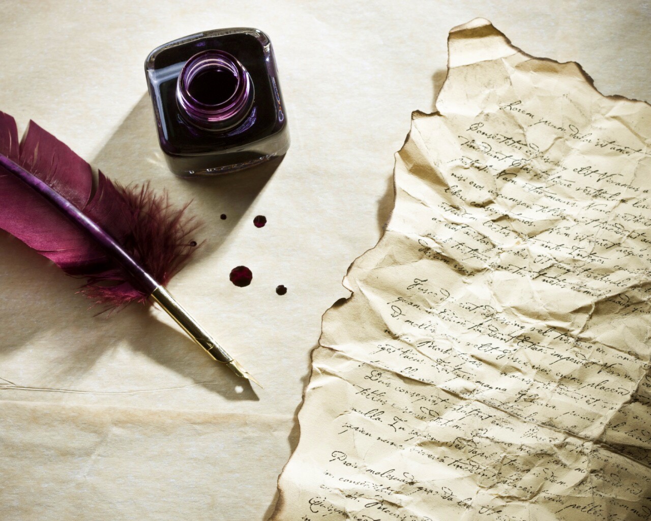 Мятое письмо обои