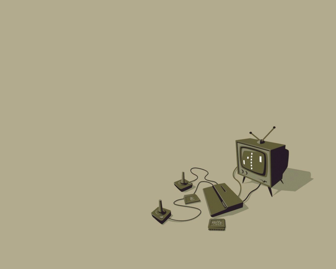 Приставка и телевизор обои