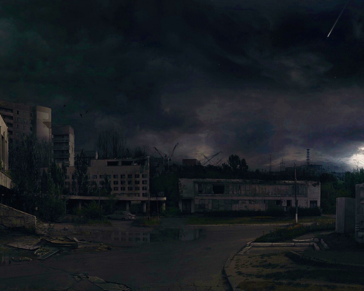 Припять ночью обои