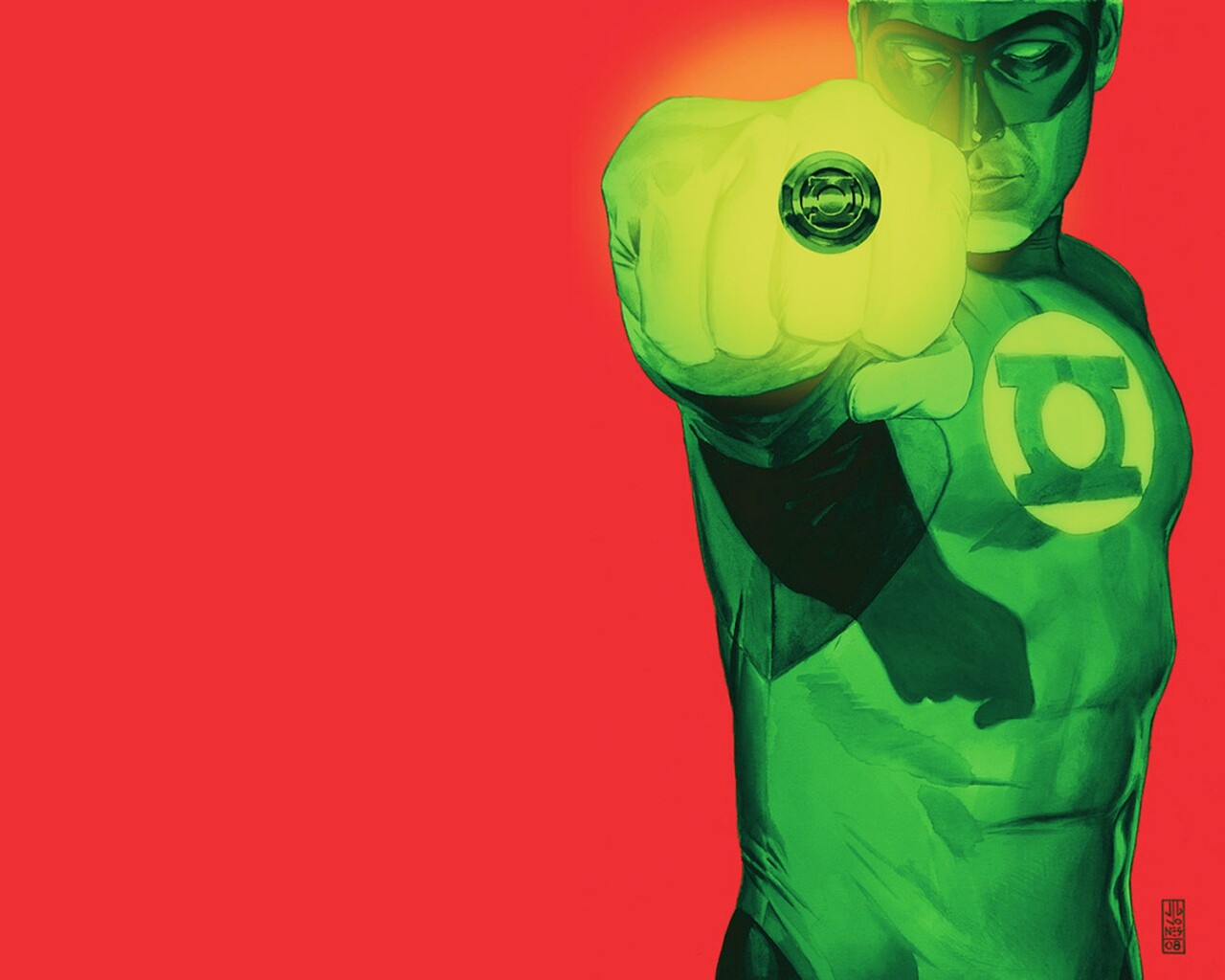 Зелёный фонарь рисунок обои