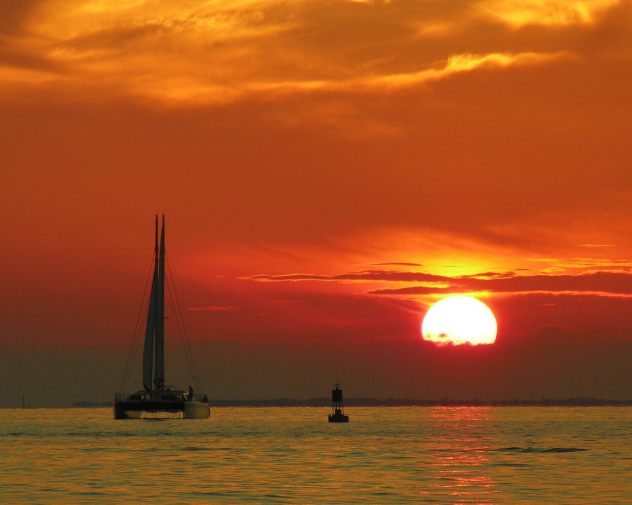 Празднование заката обои