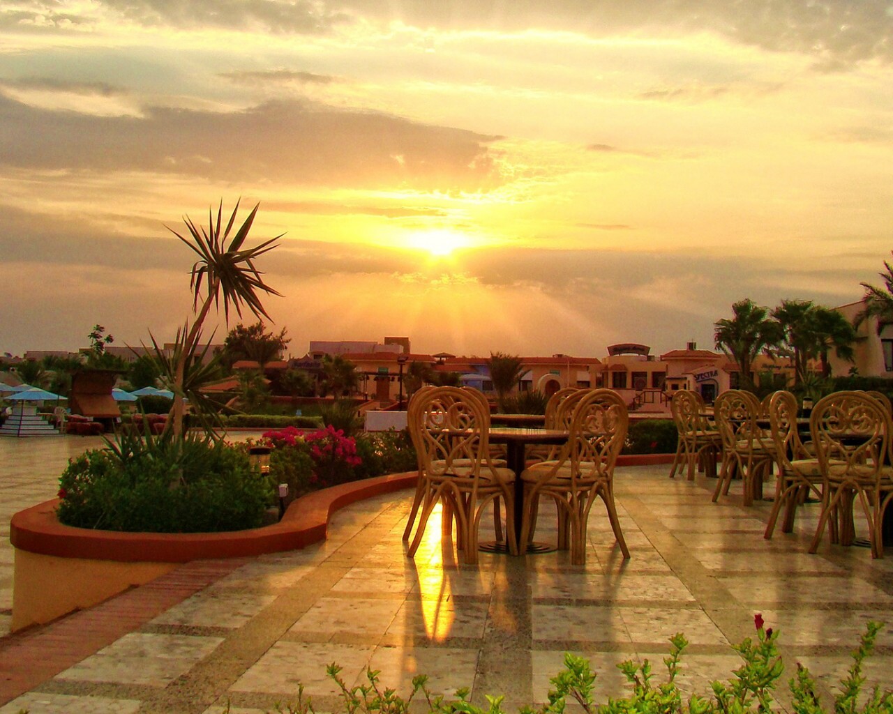 Закат в Хургаде обои