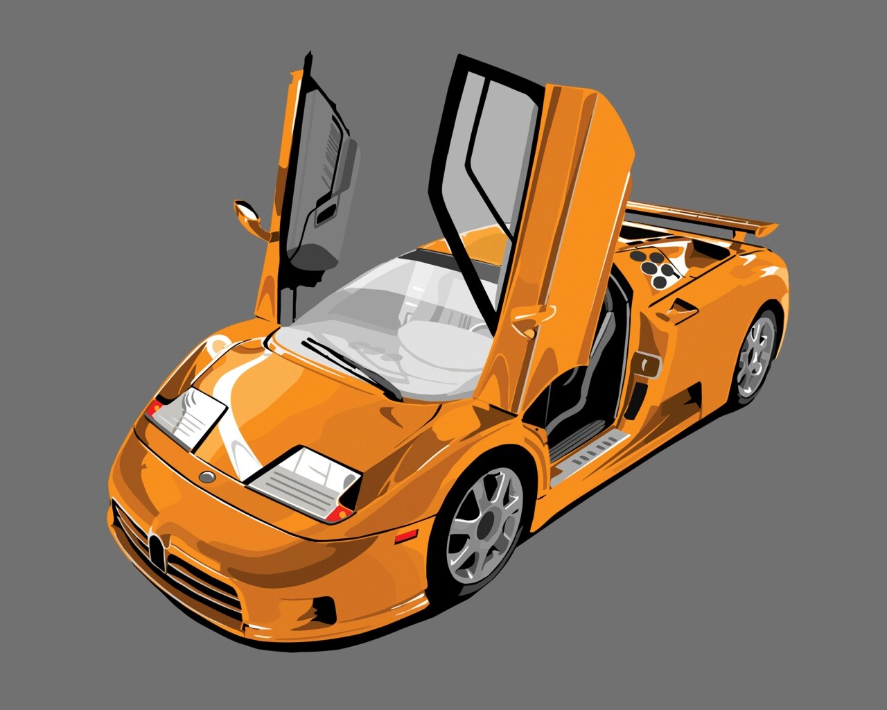 Bugatti EB 110 в векторе обои