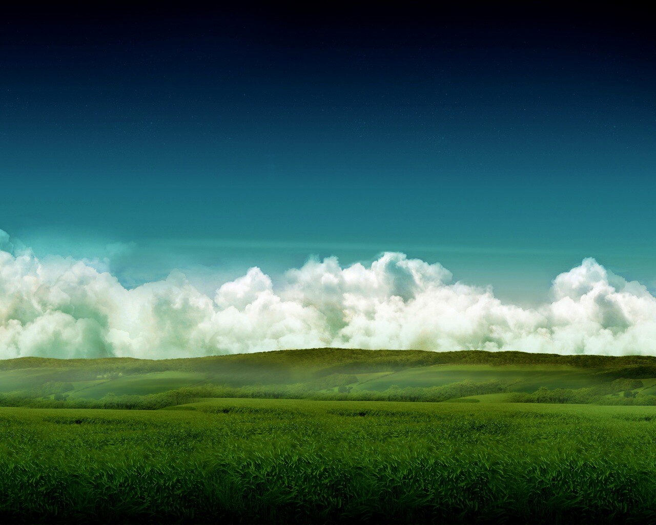 Облака у самой земли обои