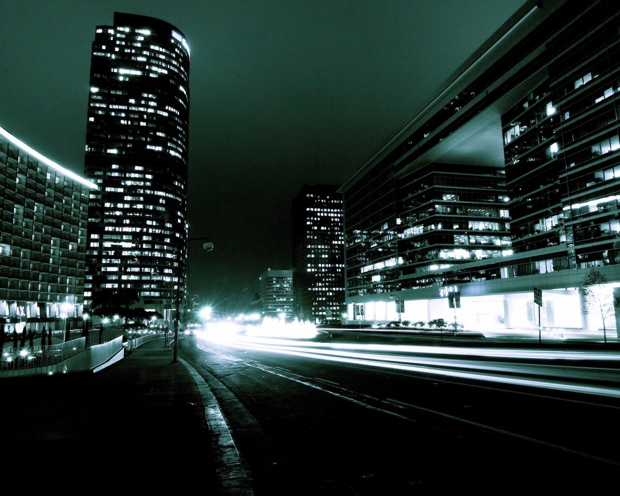 Ночные огни мегаполиса обои