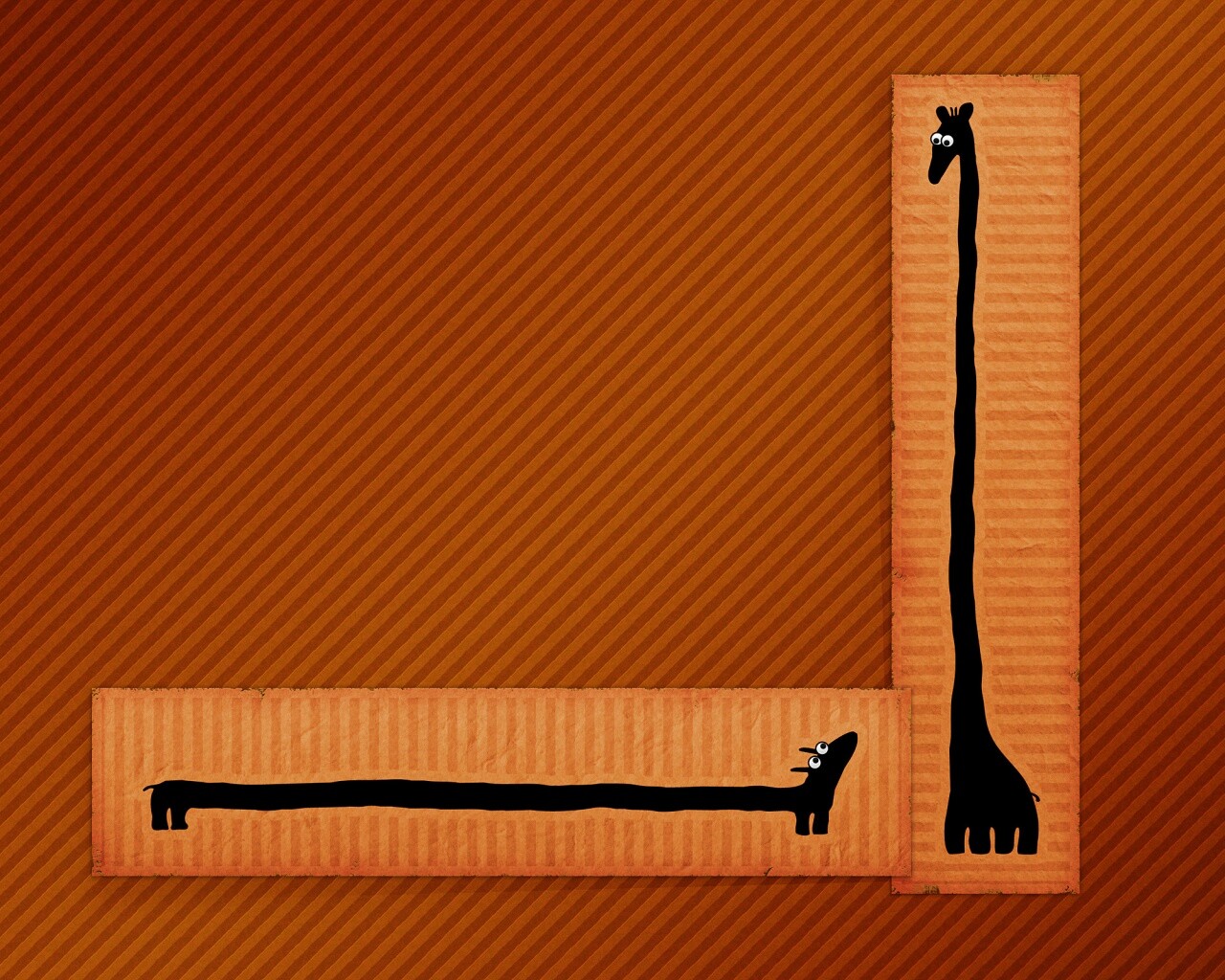 Жираф и такса обои