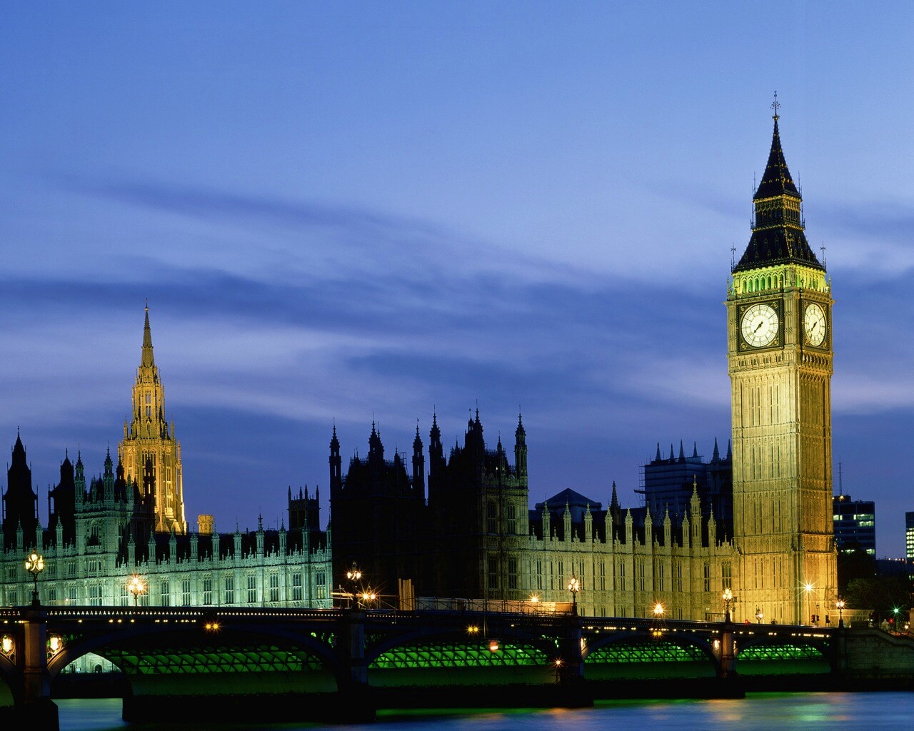 Биг Бен и здание парламента ночью обои