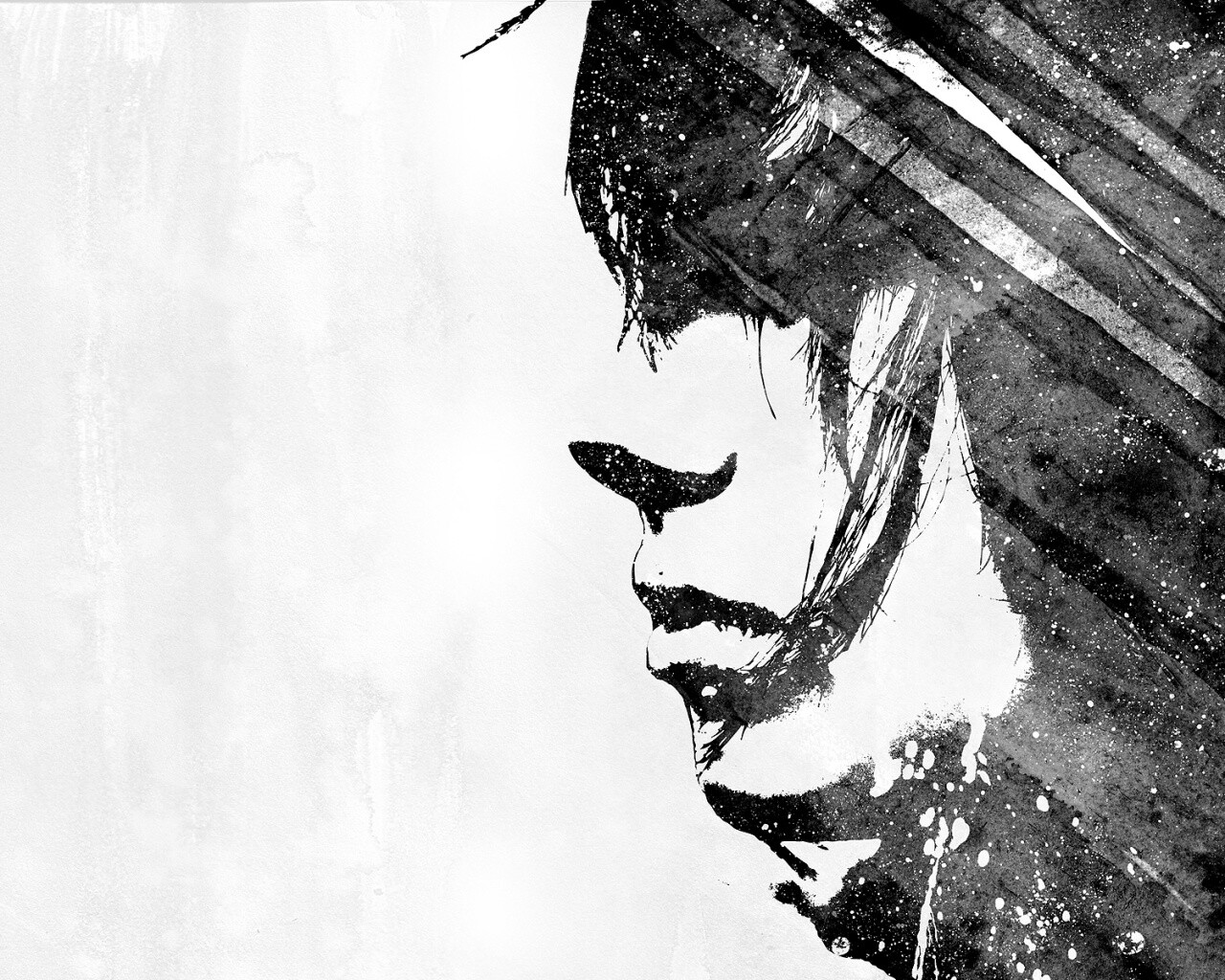 Стильные черно-белые обои обои