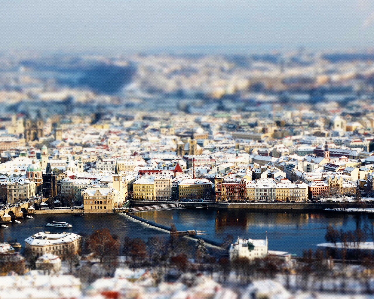 Вид на город обои