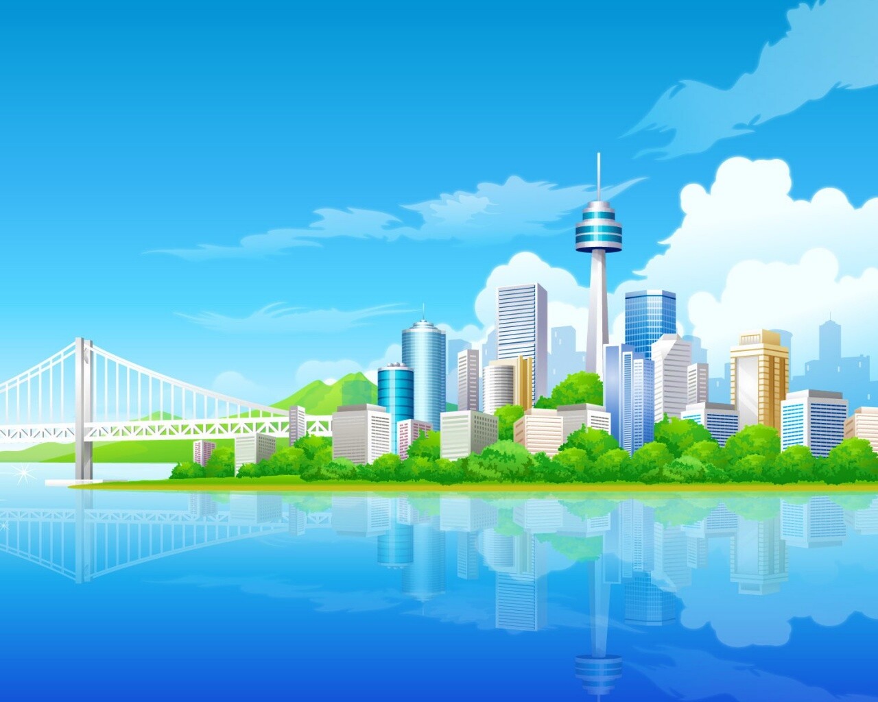 Рисунок города обои