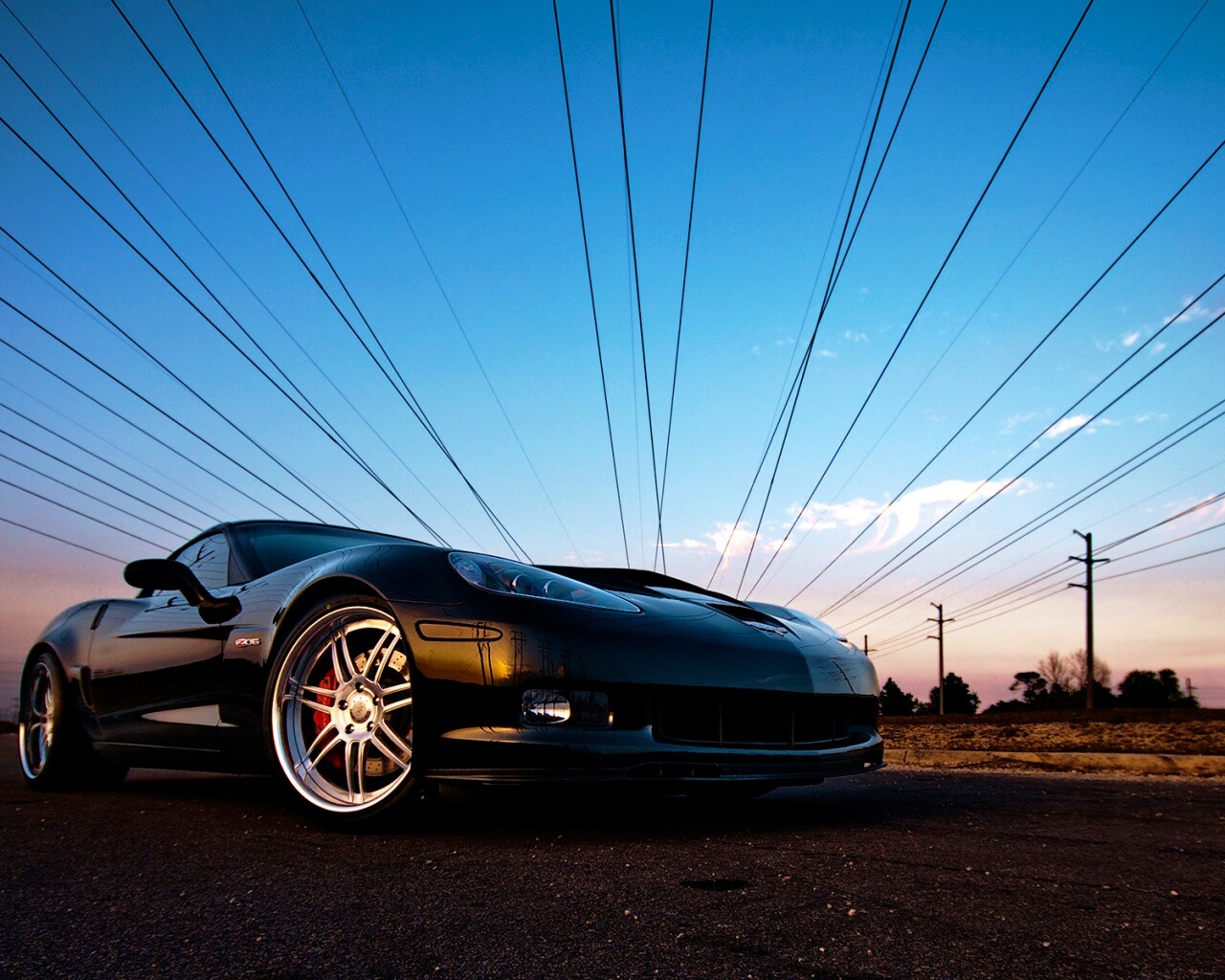 Чёрное авто обои