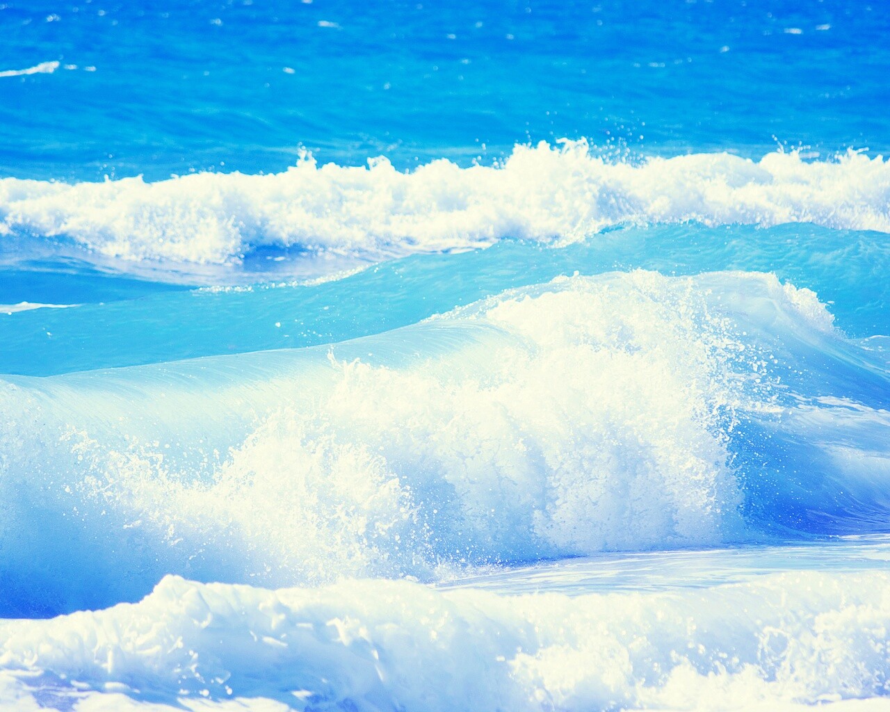Голубые волны обои