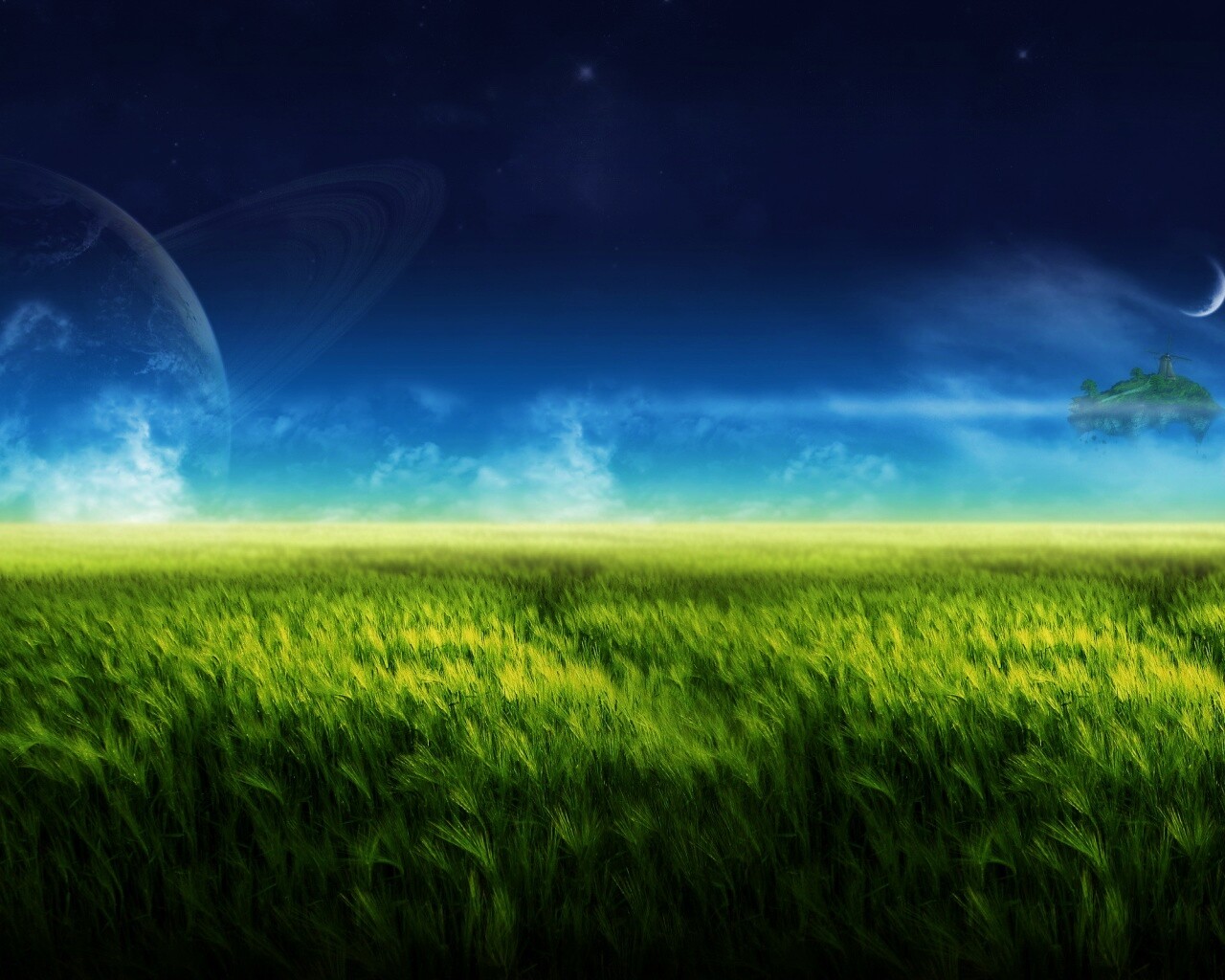 Луг на другой планете обои
