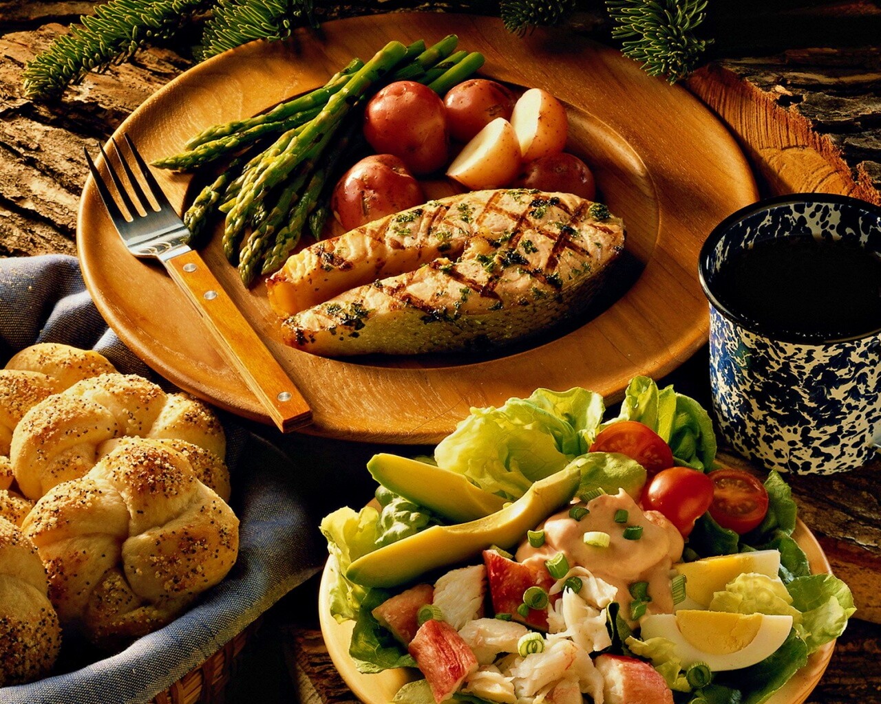 Сытный обед обои