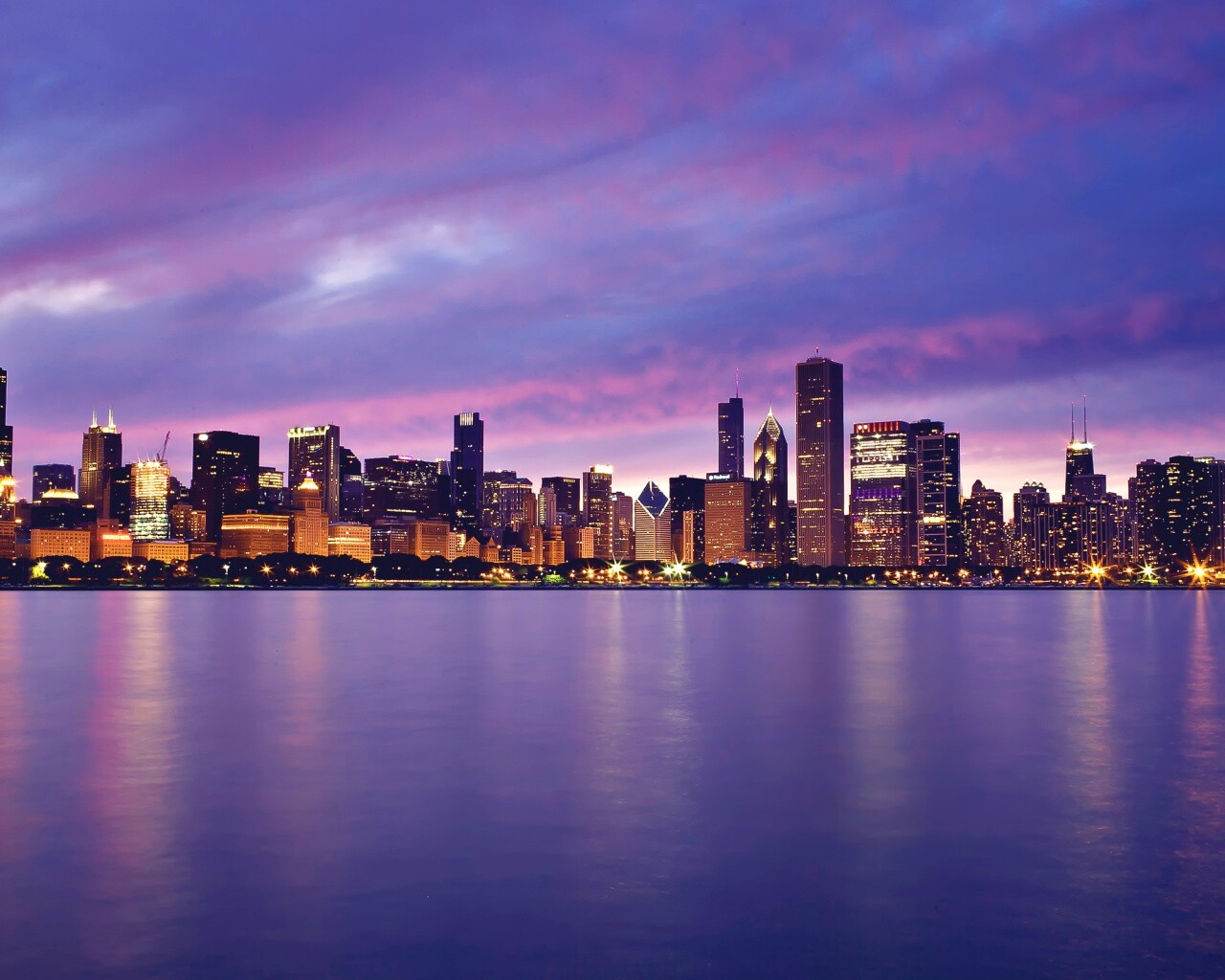 Чикаго с воды обои