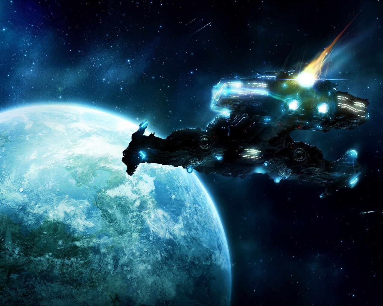 Hyperion летит к земле обои