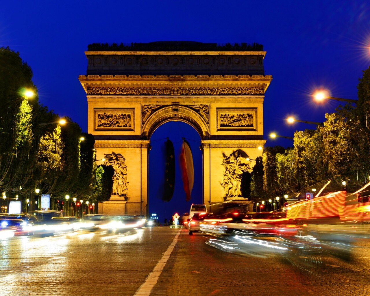 Арка на елисейских полях обои