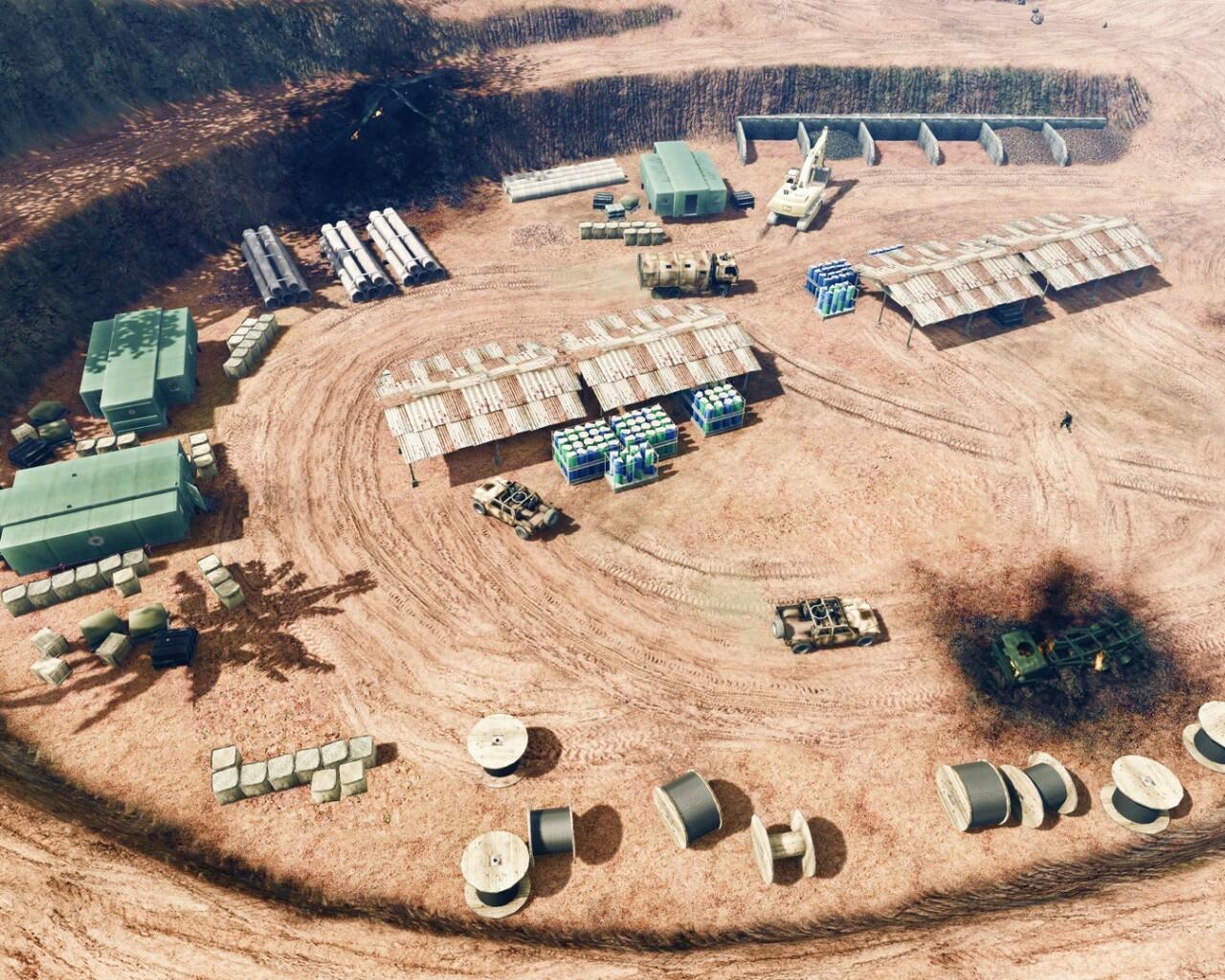 Вид на карьер из Crysis обои