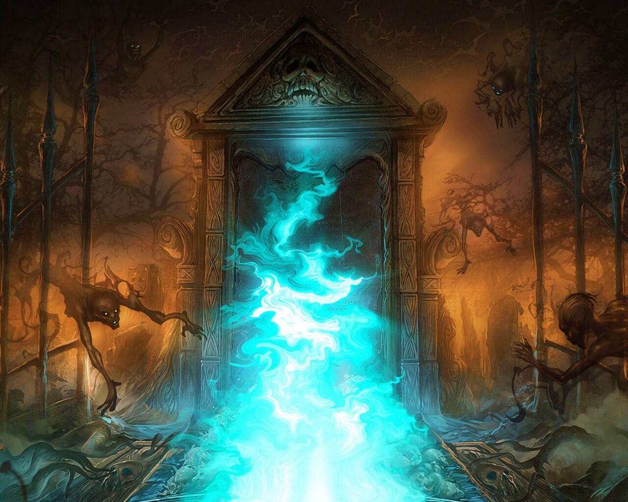 Демонические врата обои