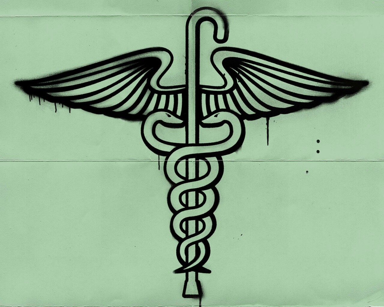 Змеи на трости — граффити обои