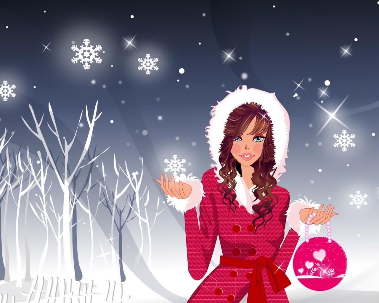 Модный новый год обои