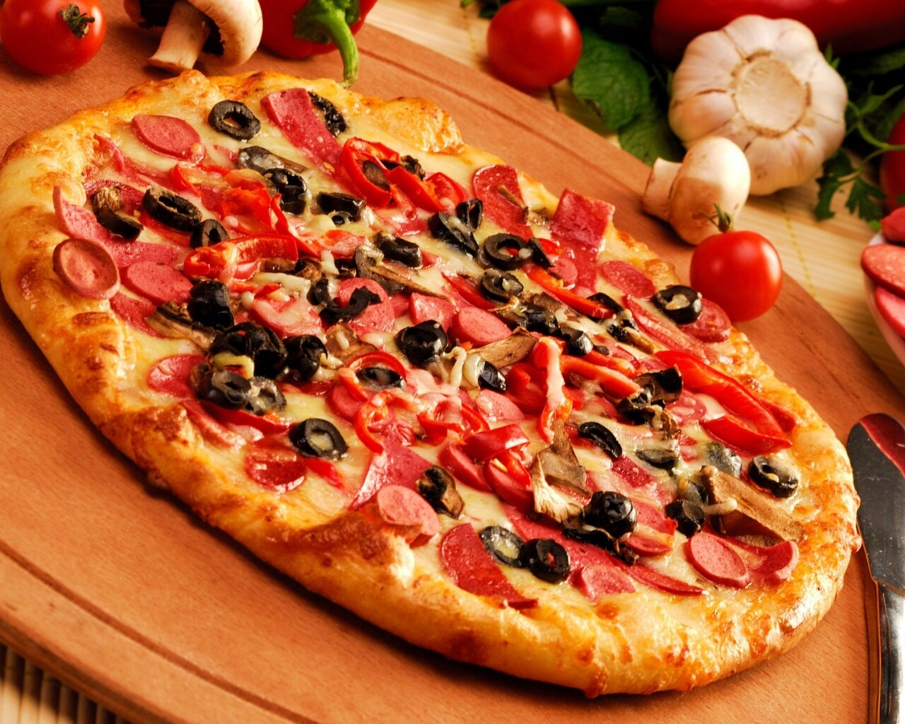 Сочная пицца обои
