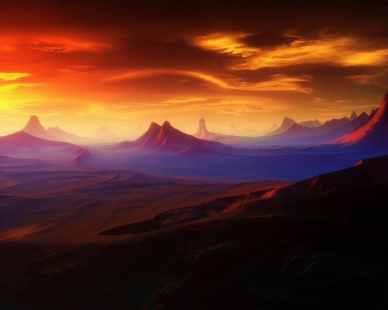 Инопланетный ландшафт обои