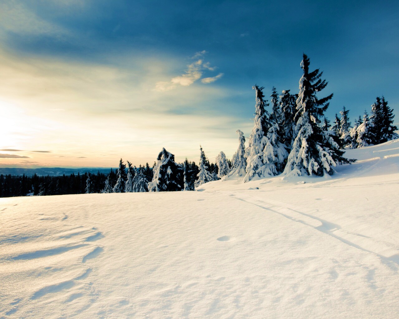 Зимние просторы обои