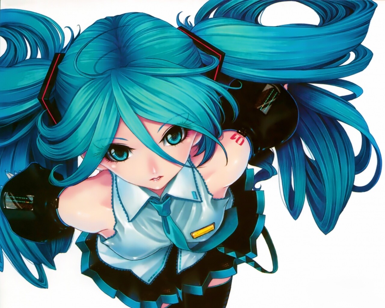 Синеволосая Хатсуне Мику обои