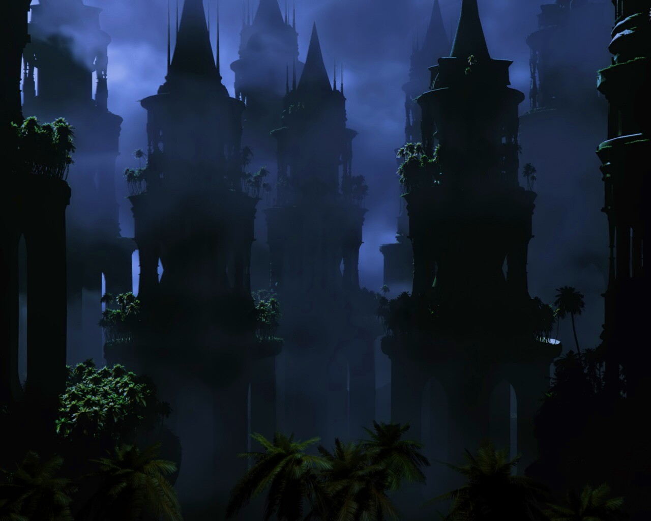 Заброшенные башни обои