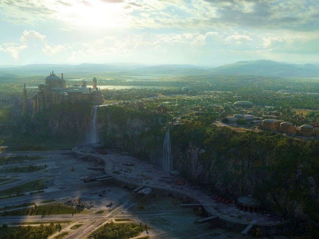 Космопорт в джунглях обои