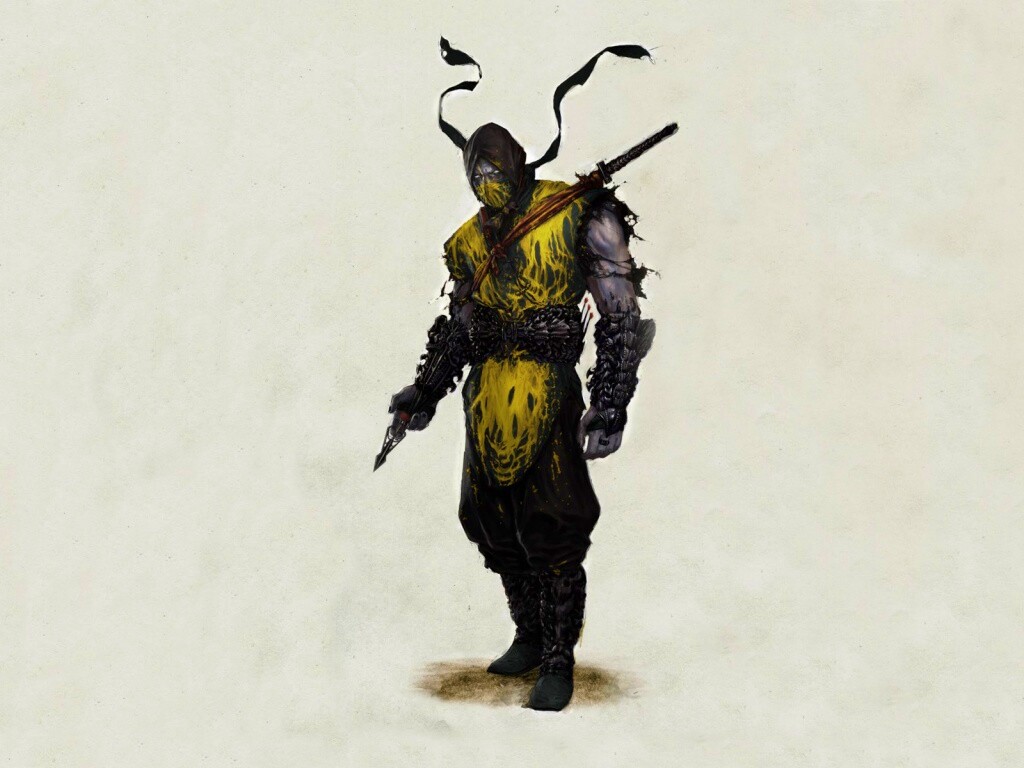 Скорпион из Мортал Комбат обои