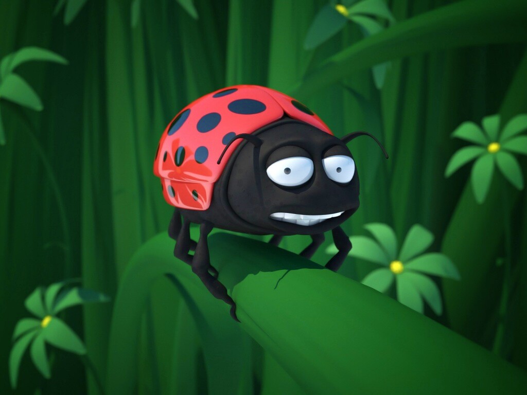 Глазастая божья коровка обои