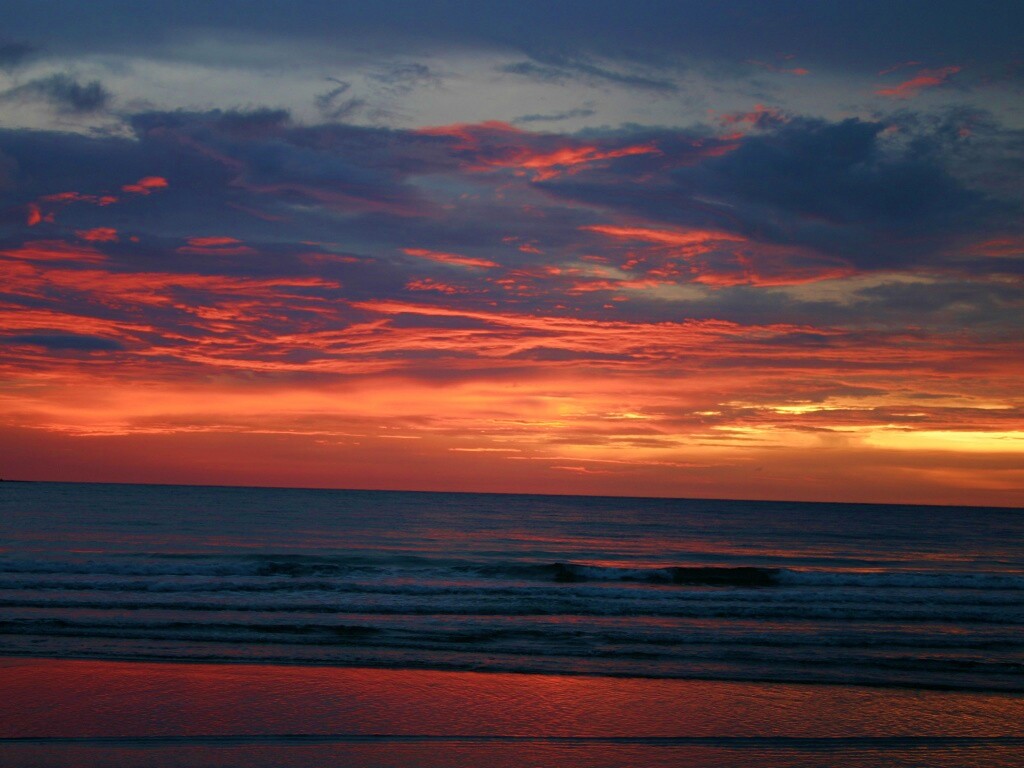 Закат на море обои