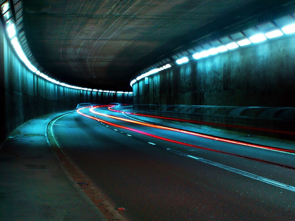 Огни в тоннеле обои